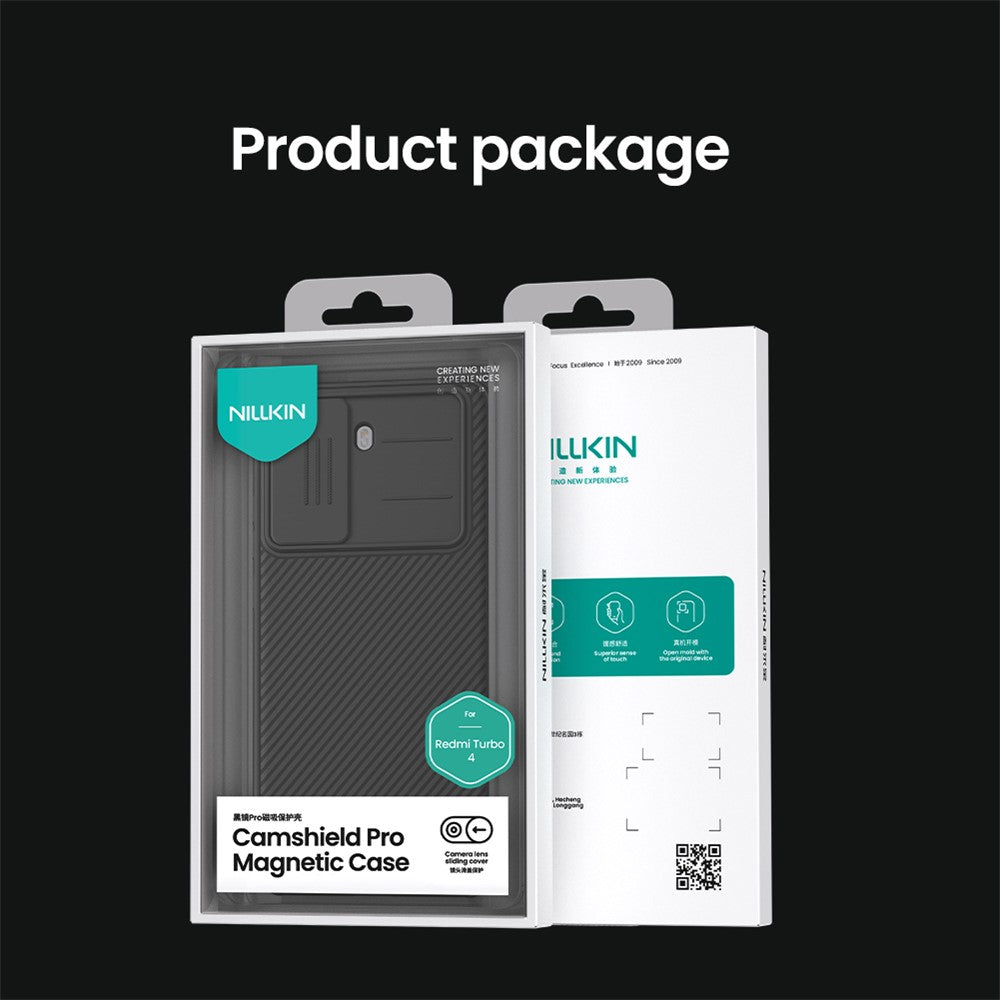 NILLKIN Camshield Pro for Xiaomi Redmi Turbo 4 5G Magnetic Case TPU + PC Phone Cover with Slider Camera Lid