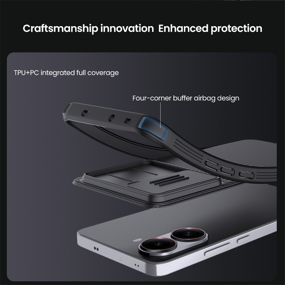 NILLKIN Camshield Pro for Xiaomi Redmi Turbo 4 5G Magnetic Case TPU + PC Phone Cover with Slider Camera Lid