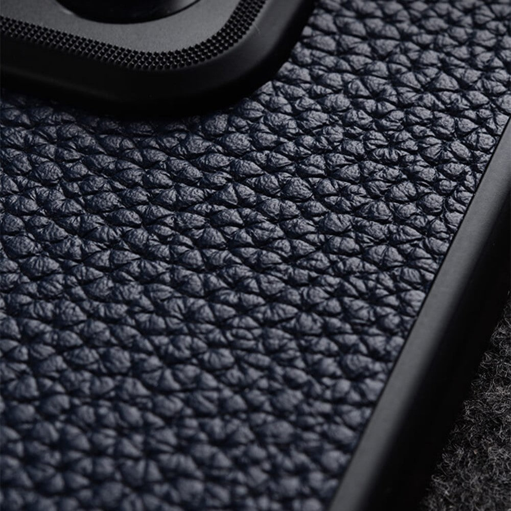 MELKCO For Xiaomi 15 Case Genuine Cow Leather Coated PC Phone Cover