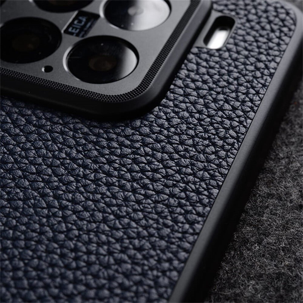 MELKCO For Xiaomi 15 Case Genuine Cow Leather Coated PC Phone Cover