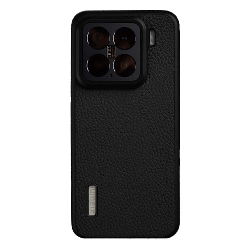 MELKCO For Xiaomi 15 Case Genuine Cow Leather Coated PC Phone Cover