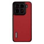 MELKCO For Xiaomi 15 Case Genuine Cow Leather Coated PC Phone Cover