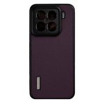 MELKCO For Xiaomi 15 Case Genuine Cow Leather Coated PC Phone Cover