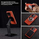 MELKCO For Xiaomi 15 Case Genuine Cow Leather PC Phone Cover Magnetic Case