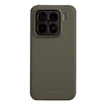 MELKCO For Xiaomi 15 Case Genuine Cow Leather PC Phone Cover Magnetic Case