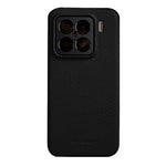MELKCO For Xiaomi 15 Case Genuine Cow Leather PC Phone Cover Magnetic Case