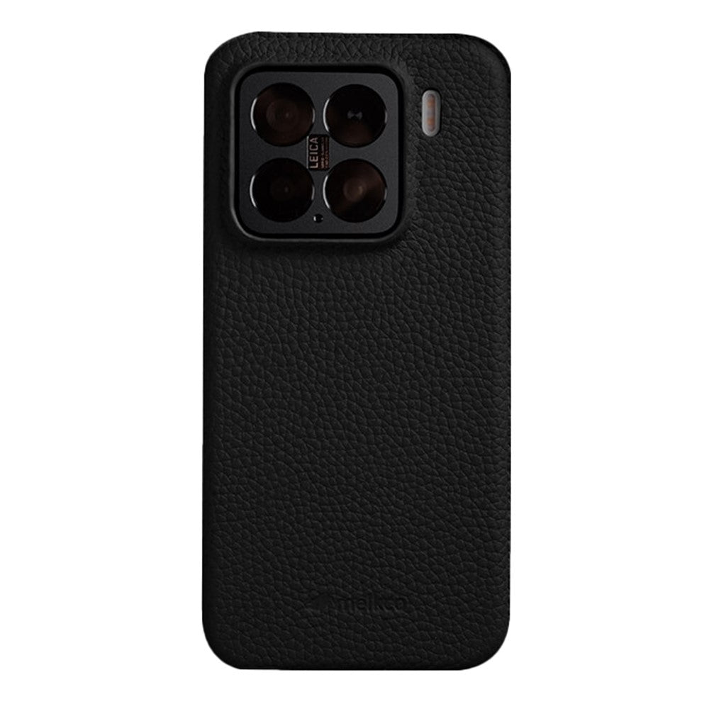 MELKCO For Xiaomi 15 Case Genuine Cow Leather PC Phone Cover Magnetic Case