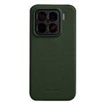 MELKCO For Xiaomi 15 Case Genuine Cow Leather PC Phone Cover Magnetic Case