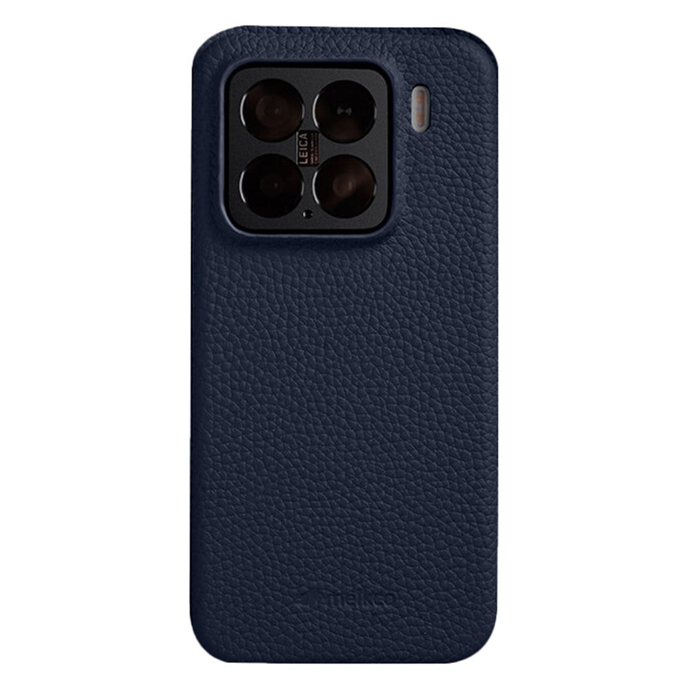 MELKCO For Xiaomi 15 Case Genuine Cow Leather PC Phone Cover Magnetic Case
