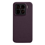 MELKCO For Xiaomi 15 Case Genuine Cow Leather PC Phone Cover Magnetic Case