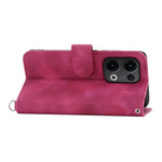 For Oppo Reno13 5G (Global) Case Flower Pattern PU Leather Wallet Phone Cover with Strap