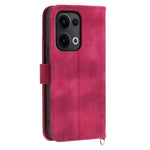 For Oppo Reno13 5G (Global) Case Flower Pattern PU Leather Wallet Phone Cover with Strap