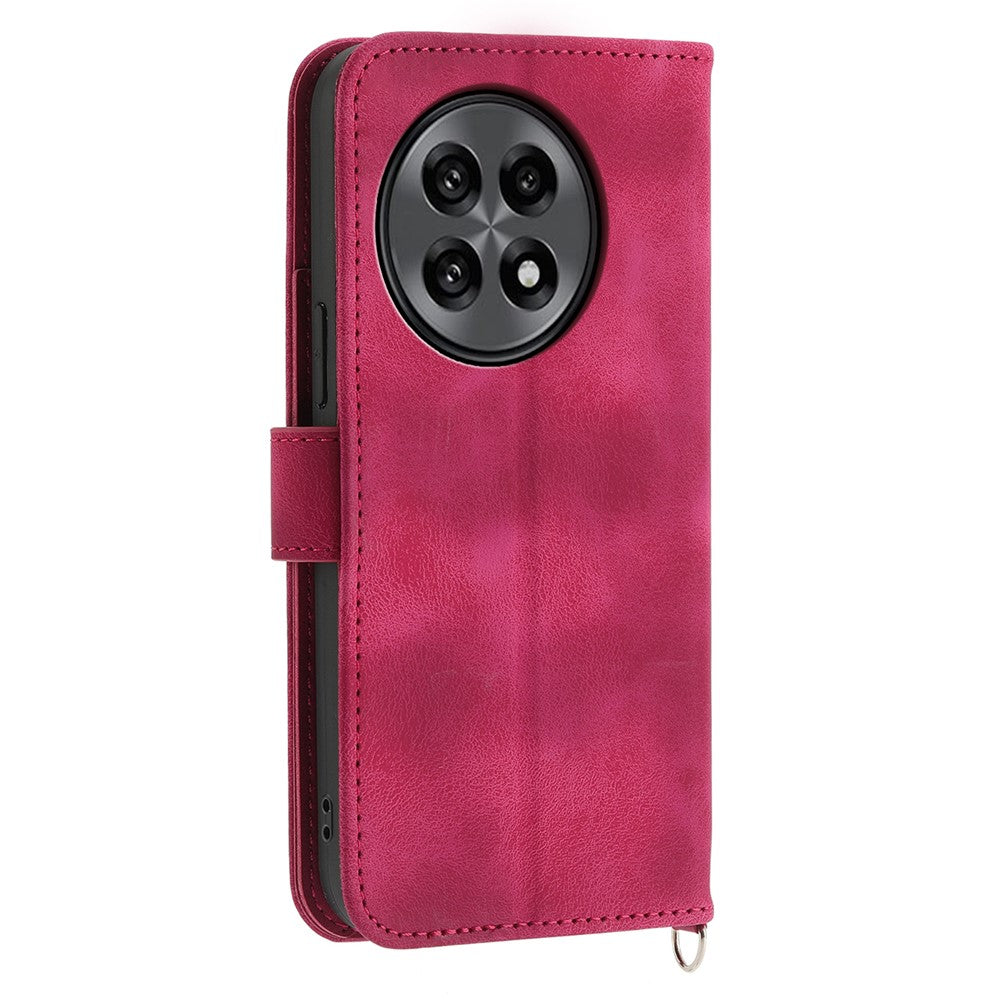 For OnePlus 13R 5G Case Flower Pattern PU Leather Wallet Phone Cover with Strap