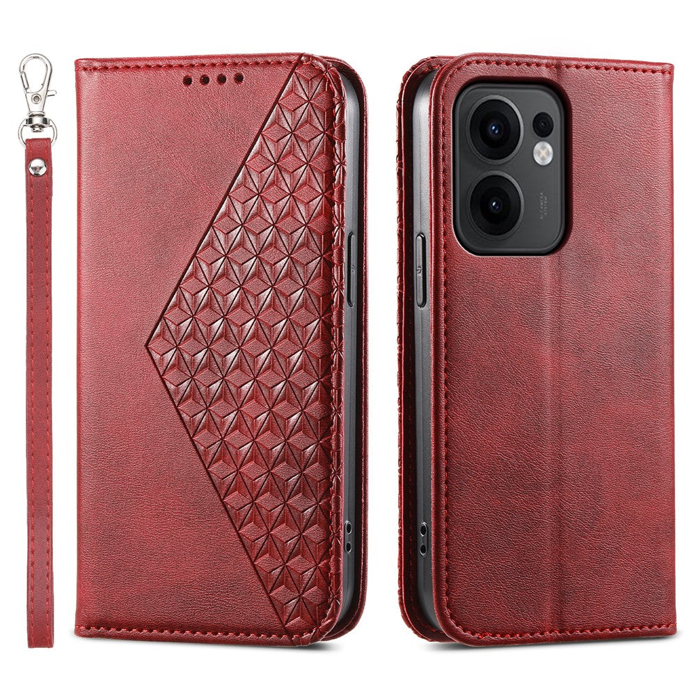 For Oppo Reno13 F 5G (Reno 13 FS 5G) / 4G Case Calf Texture PU Leather Phone Cover with Wallet