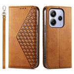 For Xiaomi Redmi Note 14 4G (163.25mm) Case Calf Texture PU Leather Phone Cover with Wallet