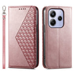 For Xiaomi Redmi Note 14 4G (163.25mm) Case Calf Texture PU Leather Phone Cover with Wallet