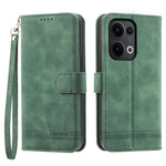 DIERFENG DF-03 För Oppo Reno13 5G (Global) Läderfodral Lines Imprint Plånboksfodral