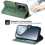DIERFENG DF-03 För Oppo Reno13 5G (Global) Läderfodral Lines Imprint Plånboksfodral