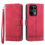 DIERFENG DF-03 För Oppo Reno13 5G (Global) Läderfodral Lines Imprint Plånboksfodral