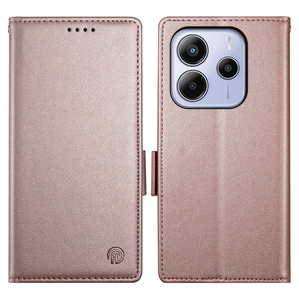 For Xiaomi Redmi Note 14 4G (163.25mm) Stand Case PU Leather Wallet Phone Cover