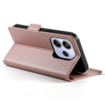 For Xiaomi Redmi Note 14 4G (163.25mm) Stand Case PU Leather Wallet Phone Cover