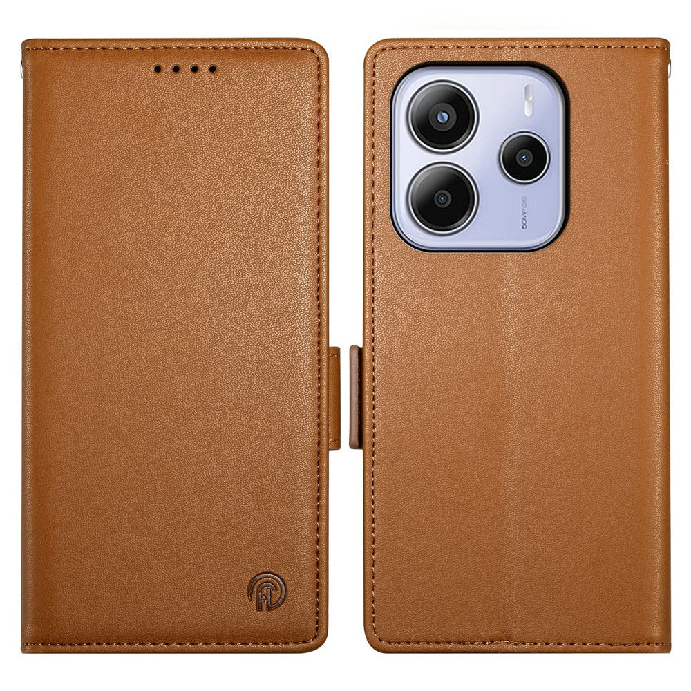 For Xiaomi Redmi Note 14 4G (163.25mm) Stand Case PU Leather Wallet Phone Cover