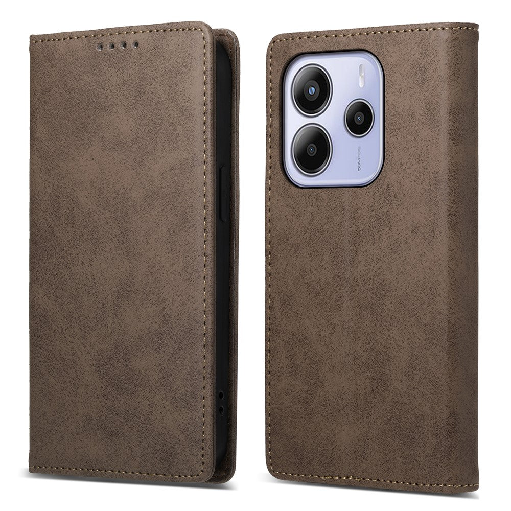 For Xiaomi Redmi Note 14 4G (163.25mm) Wallet Case RFID Blocking PU Leather Phone Cover