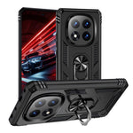 For Xiaomi Redmi Note 14 Pro 5G / Poco X7 5G Case PC + TPU Phone Cover with Rotary Ring Kickstand