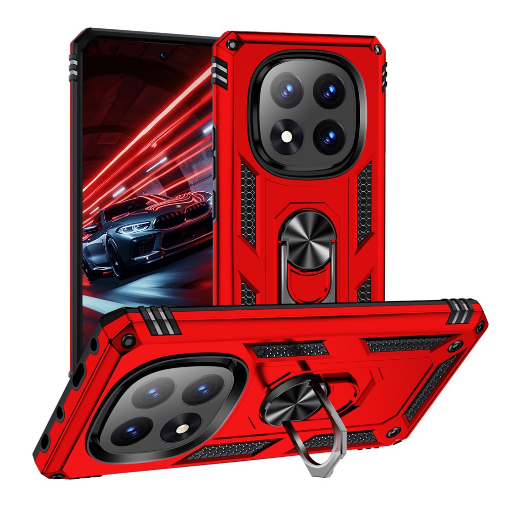 For Xiaomi Redmi Note 14 Pro 5G / Poco X7 5G Case PC + TPU Phone Cover with Rotary Ring Kickstand