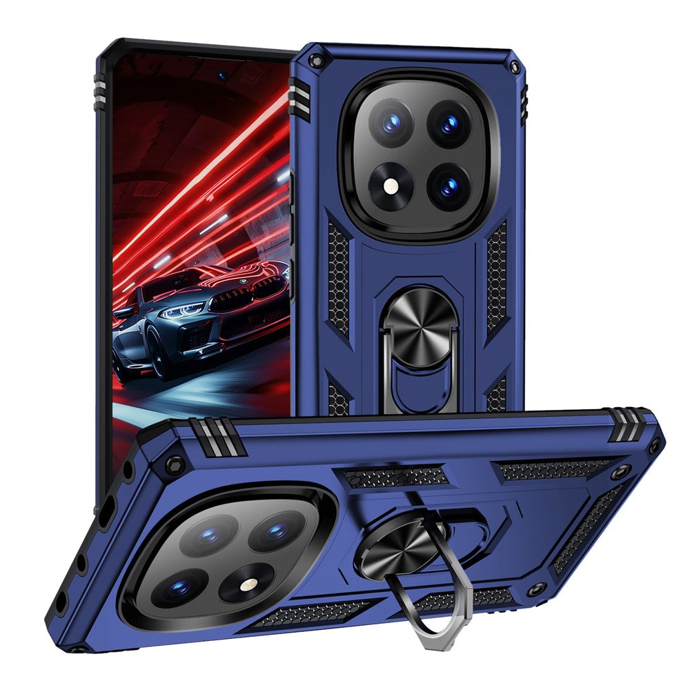 For Xiaomi Redmi Note 14 Pro 5G / Poco X7 5G Case PC + TPU Phone Cover with Rotary Ring Kickstand