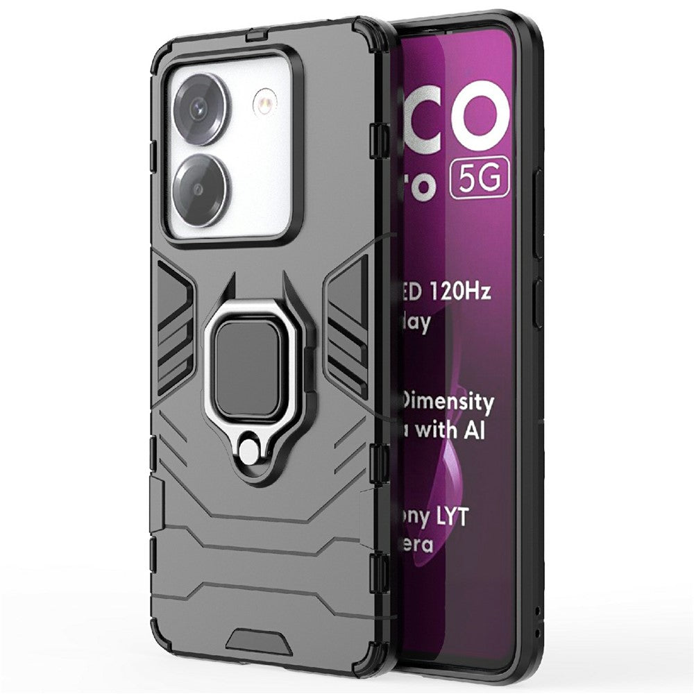 For Xiaomi Poco M7 Pro 5G Case PC + TPU Protective Phone Cover with Ring Kickstand