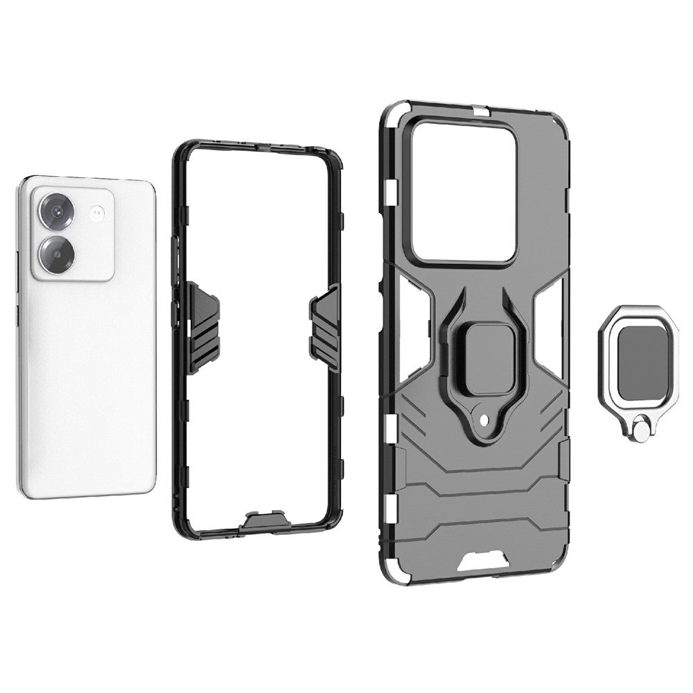 For Xiaomi Poco M7 Pro 5G Case PC + TPU Protective Phone Cover with Ring Kickstand