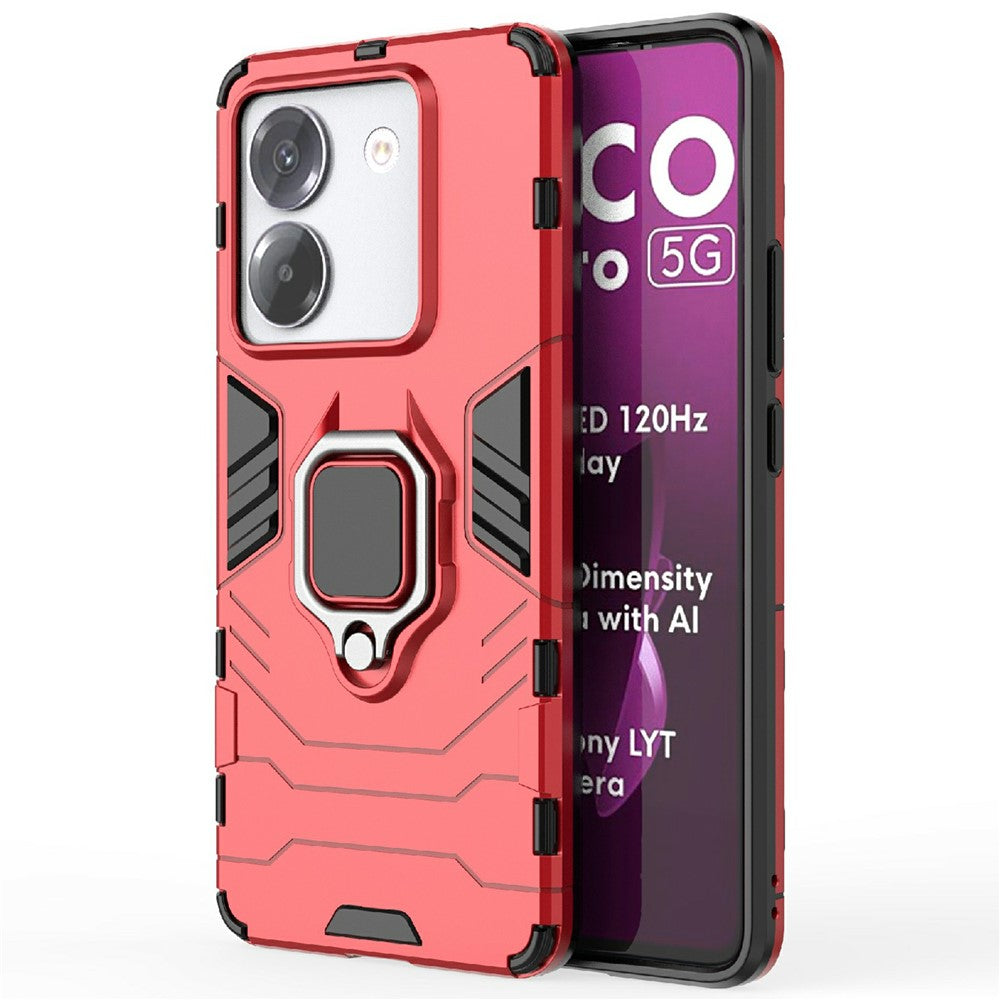 For Xiaomi Poco M7 Pro 5G Case PC + TPU Protective Phone Cover with Ring Kickstand