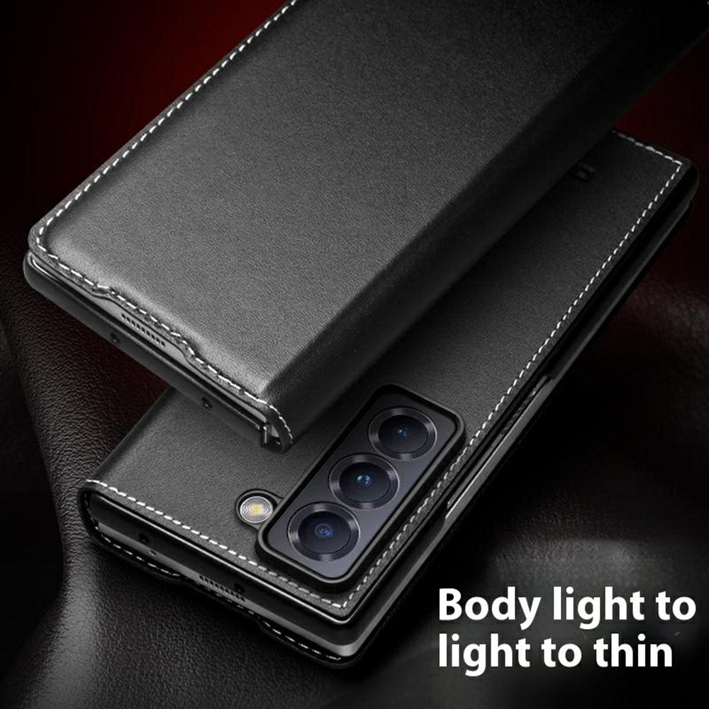 QIALINO For Samsung Galaxy Z Fold Special Case Genuine Cow Leather Anti Drop Phone Cover