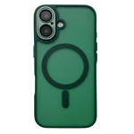 For iPhone 16 Plus Magnetic Case with Lens Film  /  Detachable Lens Frame Hybrid Phone Back Cover