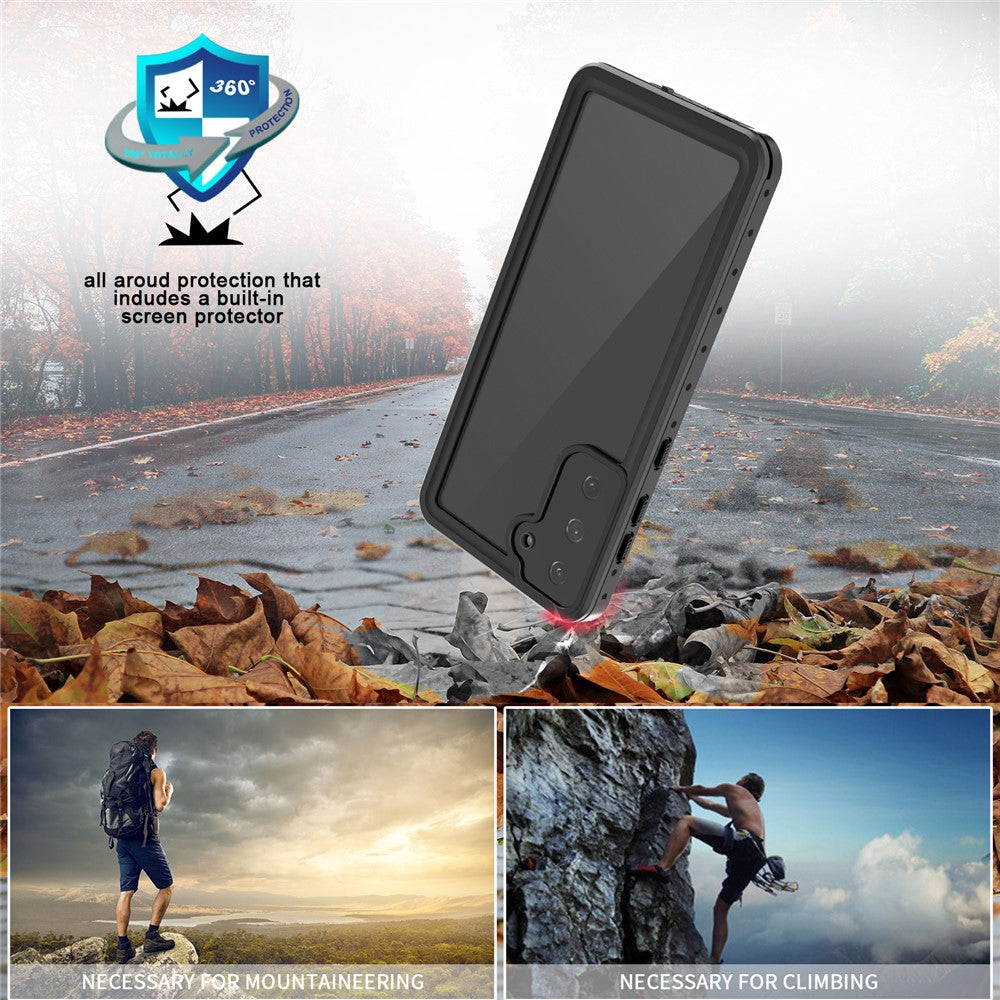 REDPEPPER For Samsung Galaxy S21+ 5G IP68 Waterproof Phone Case Support Fingerprint Unlock