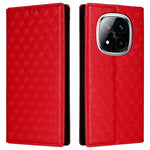 For Xiaomi Redmi Note 14 Pro 4G Wallet Case Rhombus Imprinted Leather Phone Cover