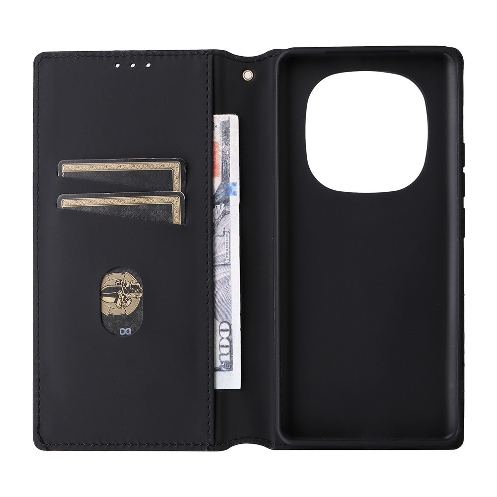 For Xiaomi Redmi Note 14 Pro 4G Wallet Case Rhombus Imprinted Leather Phone Cover