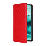 For Xiaomi Redmi Note 14 Pro 4G Wallet Case Rhombus Imprinted Leather Phone Cover