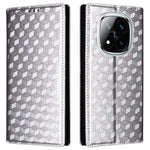 For Xiaomi Redmi Note 14 Pro 4G Wallet Case Rhombus Imprinted Leather Phone Cover