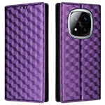 For Xiaomi Redmi Note 14 Pro 4G Wallet Case Rhombus Imprinted Leather Phone Cover