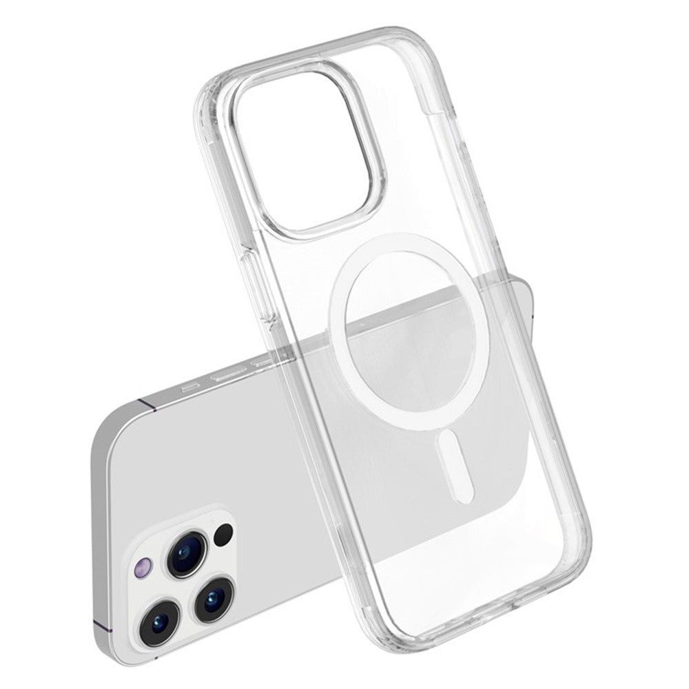 For iPhone 13 Pro Magnetic Case Compatible with MagSafe PC + TPU Clear Phone Cover