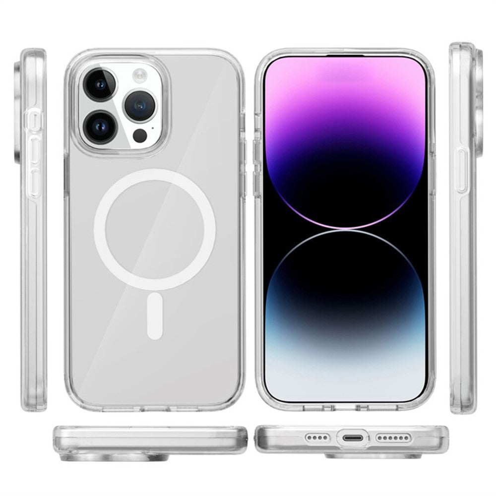 Til iPhone 12 / 12 Pro magnetisk cover kompatibel med MagSafe PC + TPU gennemsigtig telefoncover