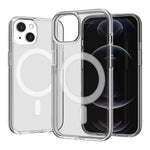 For iPhone 14 Magnetic Case Compatible with MagSafe PC + TPU Clear Phone Cover