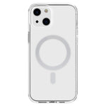 For iPhone 14 Magnetic Case Compatible with MagSafe PC + TPU Clear Phone Cover
