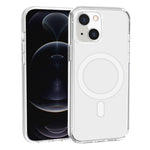 For iPhone 14 Magnetic Case Compatible with MagSafe PC + TPU Clear Phone Cover