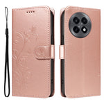 For OnePlus 13R 5G / Ace 5 5G / 5 Pro 5G PU Leather Cases Flower Pattern Wallet Stand Phone Cover with Strap