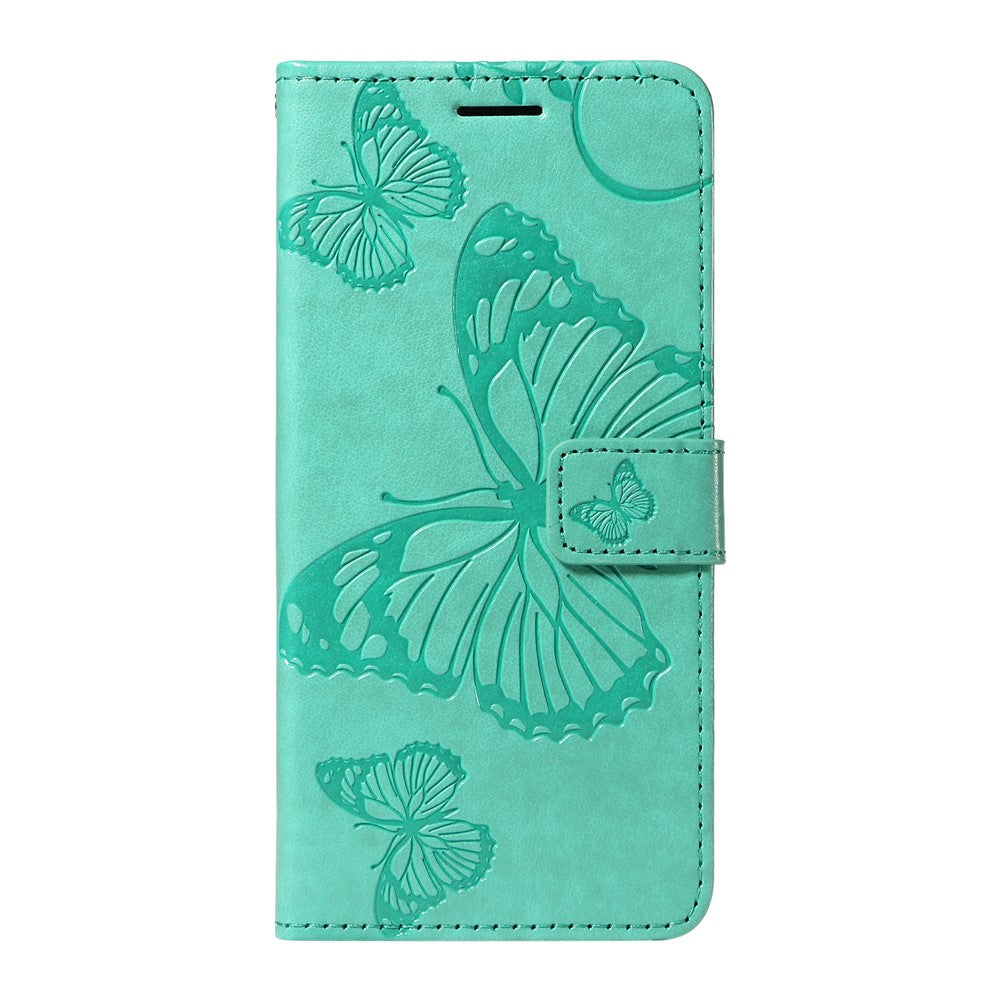 Oppo Reno13 5G (Global) Plånboksfodral Läderfodral med Blommig Fjärilstryck och Stativ