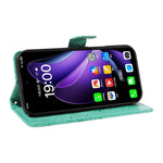 Oppo Reno13 5G (Global) Plånboksfodral Läderfodral med Blommig Fjärilstryck och Stativ