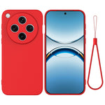 For Oppo Find X8 Pro 5G Case Liquid Silicone Phone Back Cover with Hand Strap